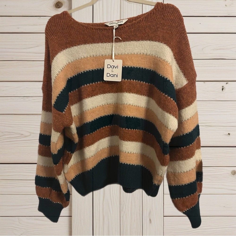 Davi & Dani Striped Sweater